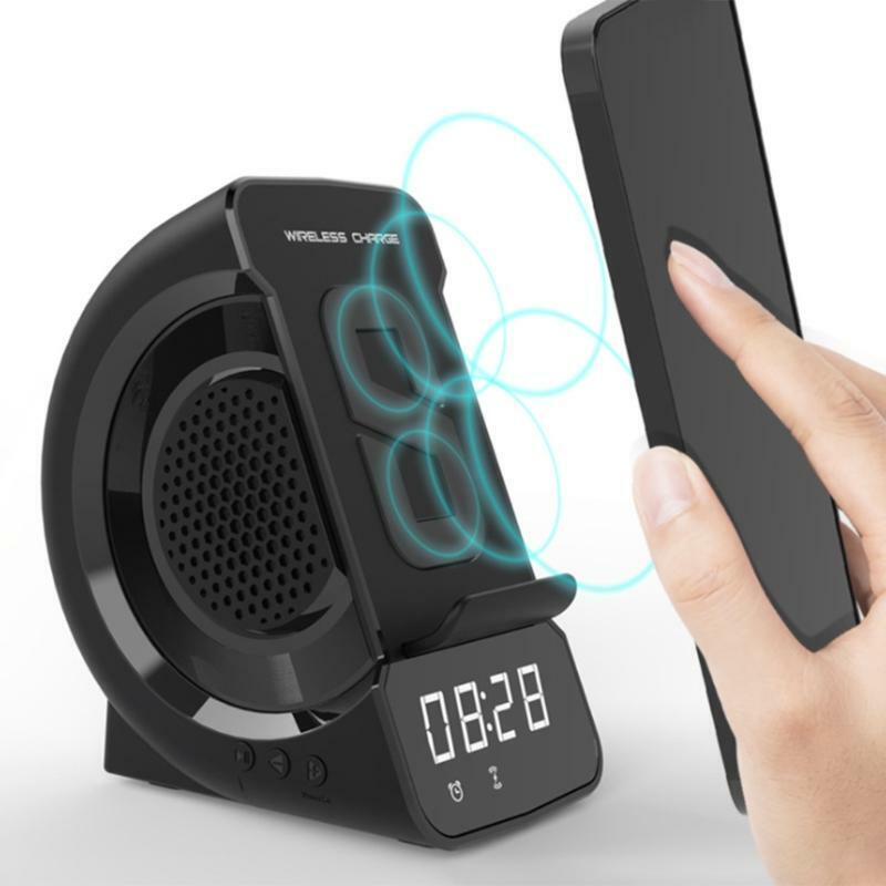 Wireless Alarm Clock Three-in-one Multifunctional Design Usb Charging for Phone