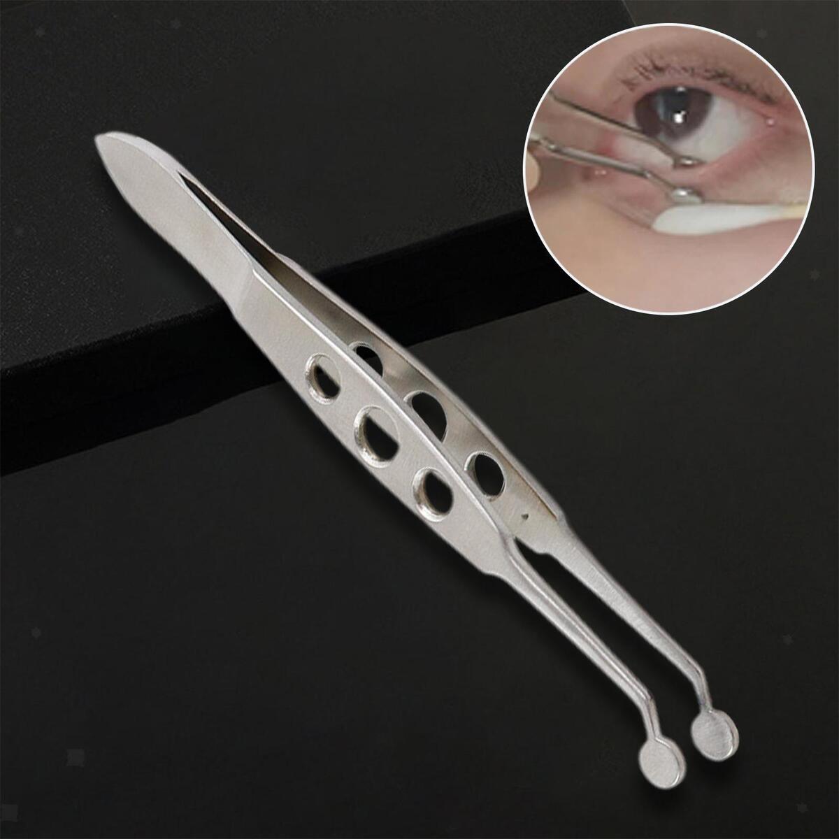 Stainless Steel Meibomian Gland Forceps Tweezer Clip Eye Tool Meibomian Flap