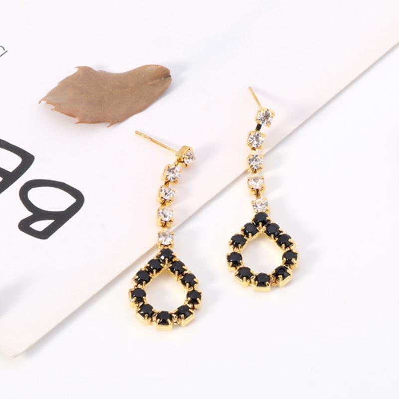 Women's Bridal Jewelry Set for Wedding Crystal Teardrop Pendant Necklace Earring