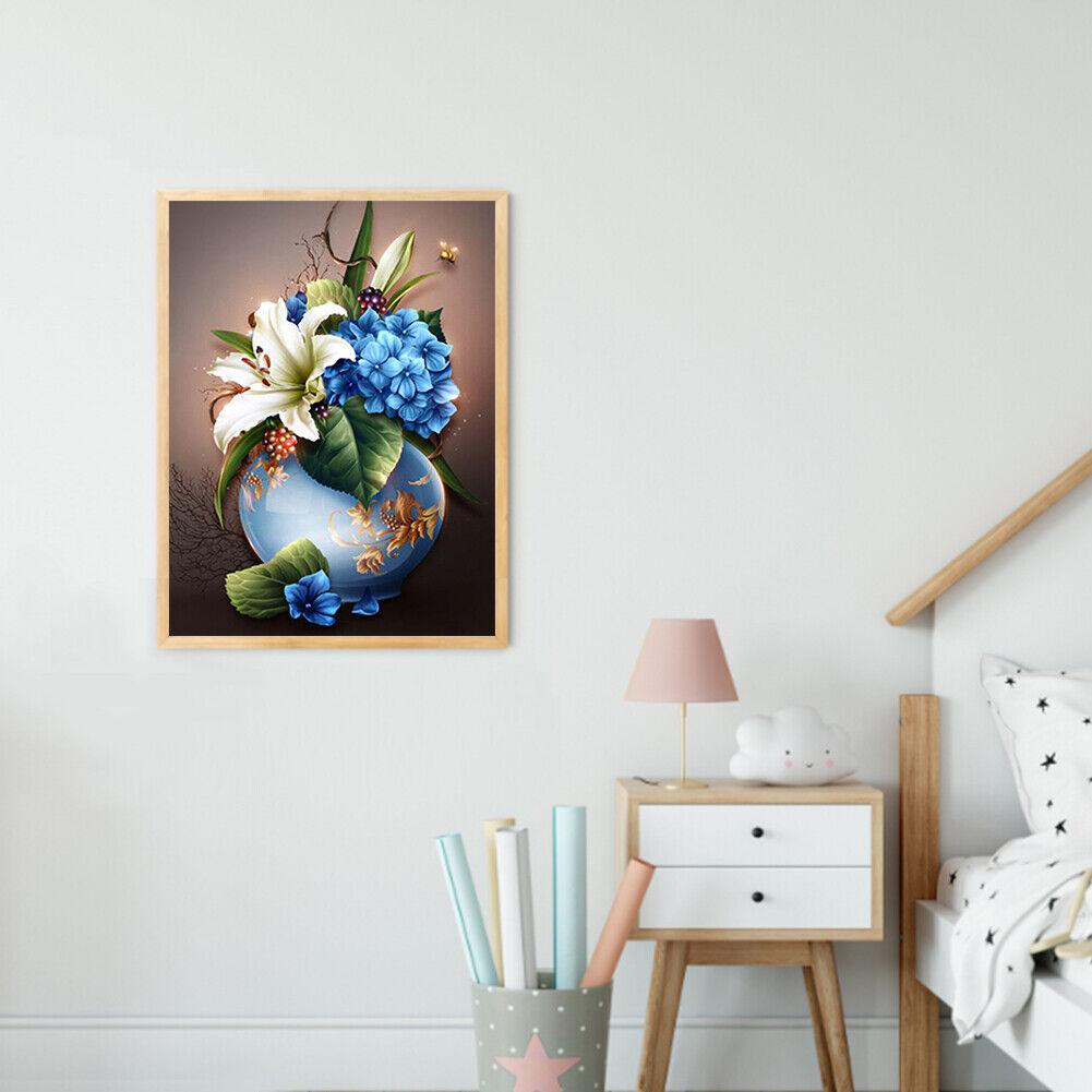 5D DIY Diamond Painting Flower in Vase Full Square Drill Wall Decor (FF333)