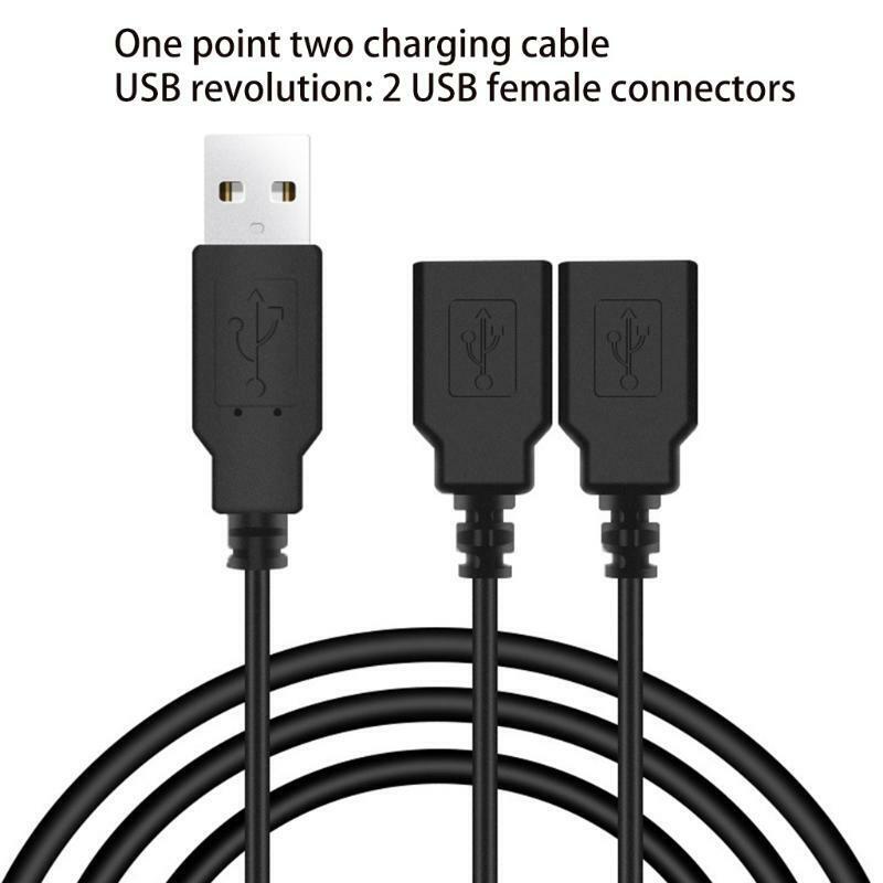 USB 2.0 Y Cable 3A Male to Dual Female Supports Charging of Mobile Phones