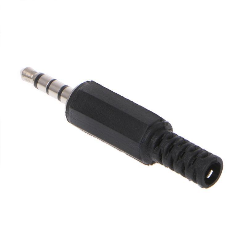 10 Pcs 3.5mm 1/8" Jack 4 Pole Stereo Audio Male Plug Cable Connector DIY