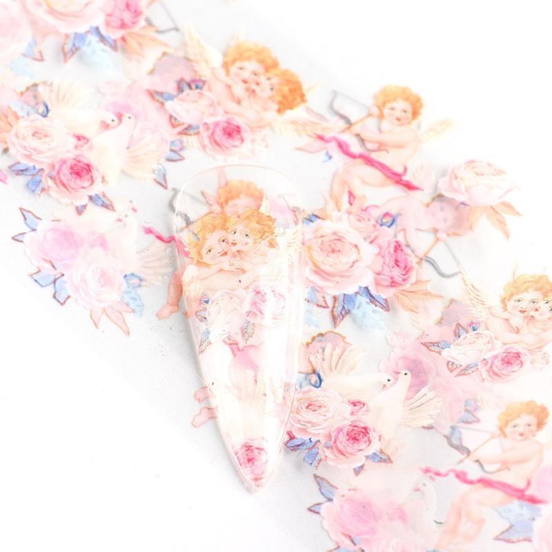 Angel Paper Colorful Nail Transfer Foils for Women Girls Fingernails Toenails