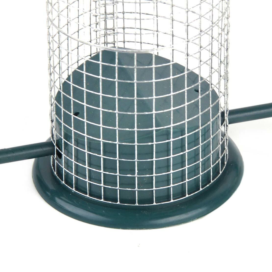 Hanging Wild Bird  Feeder Perch Peanut Garden Feeding Cage Iron Wire Li