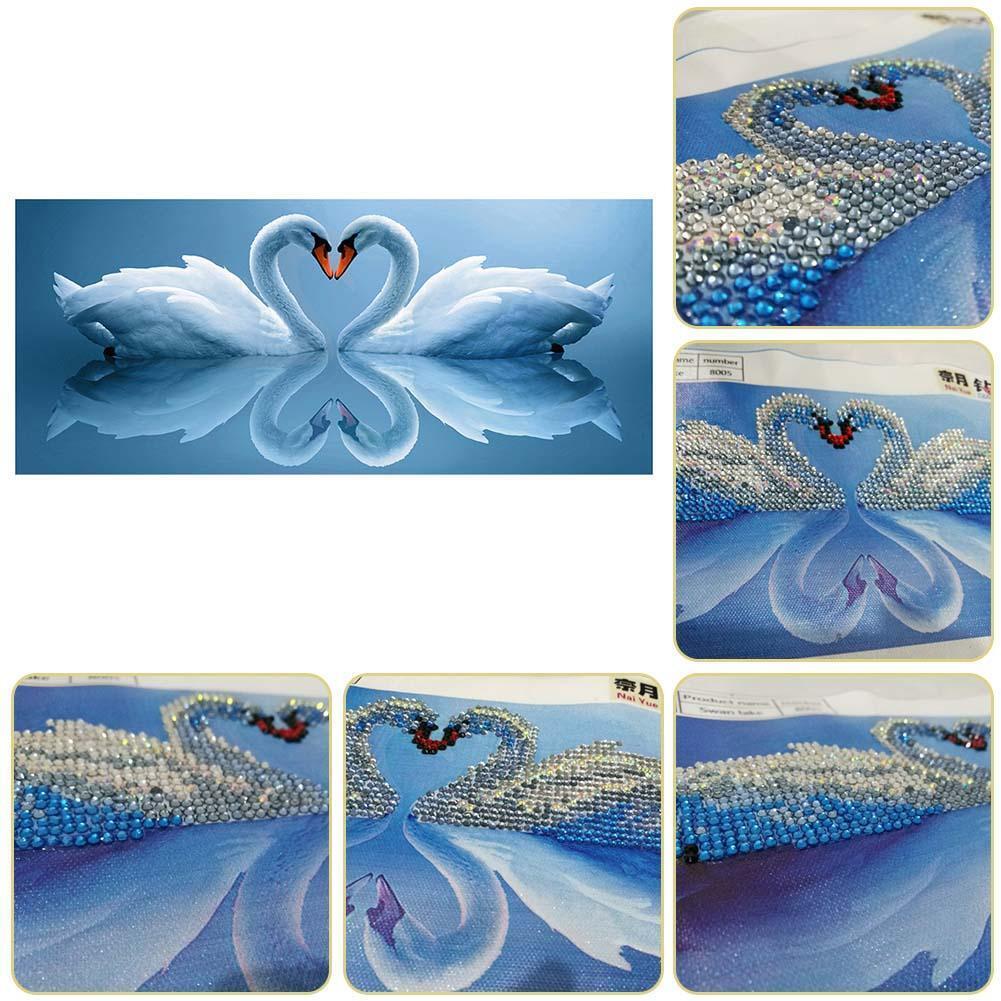 Swan 5D Round Crystal Diamond Painting Embroidery DIY Cross Stitch Set(1)