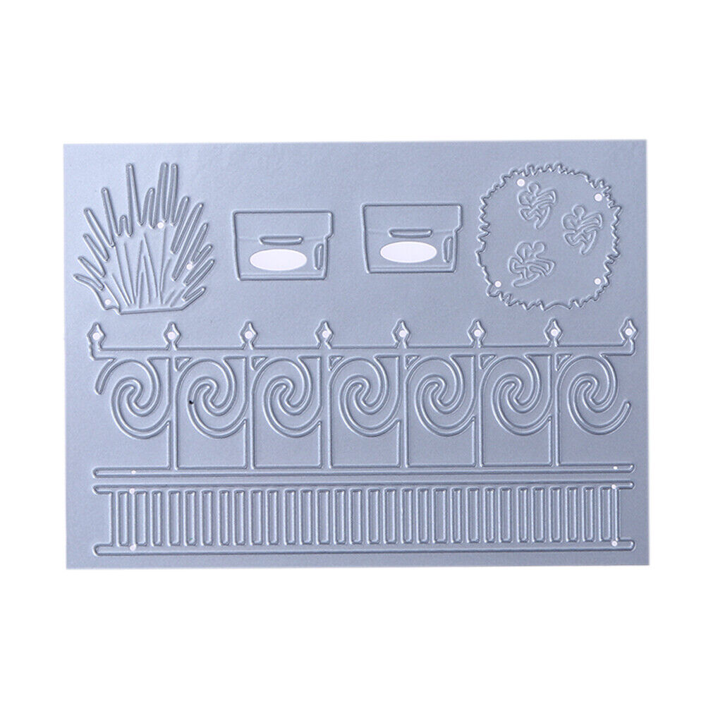 Metal Steel Grass Flower Garden Fence Cutting Die Stencil for DIY Scrapbook
