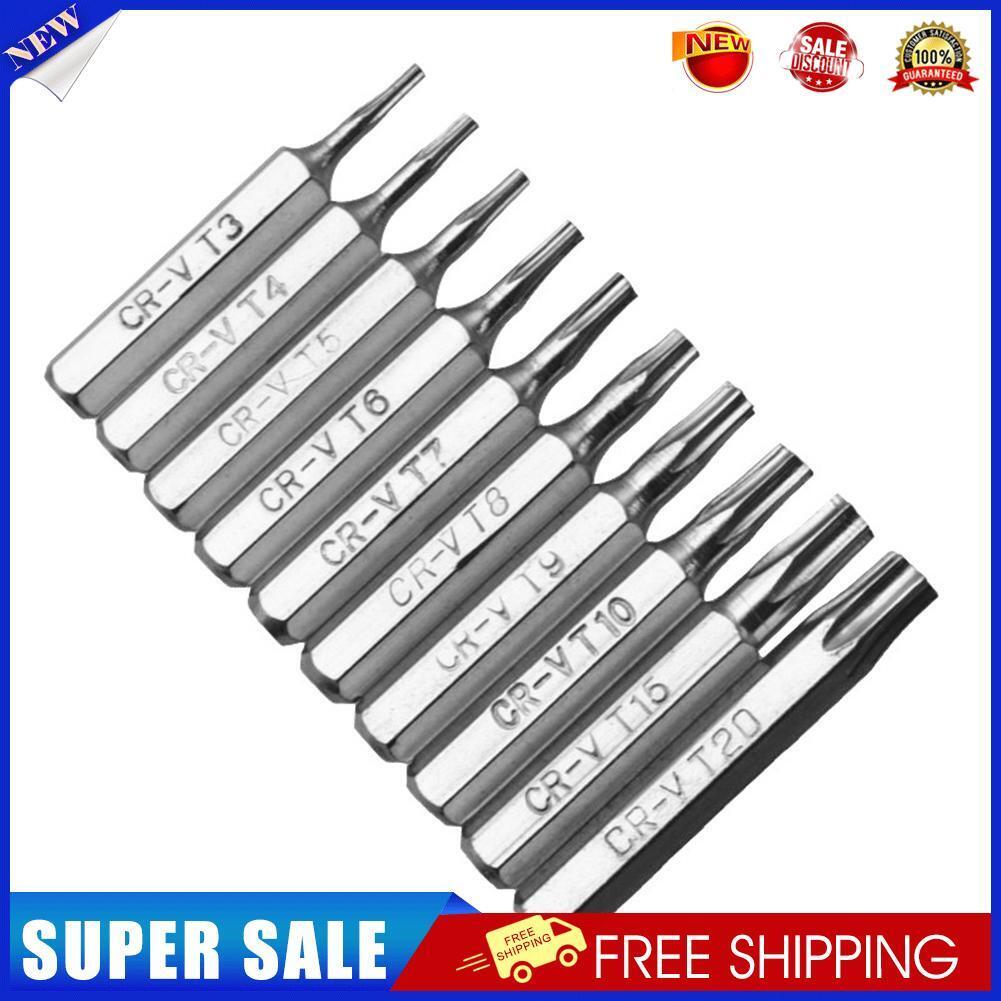 10pcs CR-V Torx Bits Set T3 T4 T5 T6 T7 T8 T9 T10 T15 T20 Mobile Repair Bit
