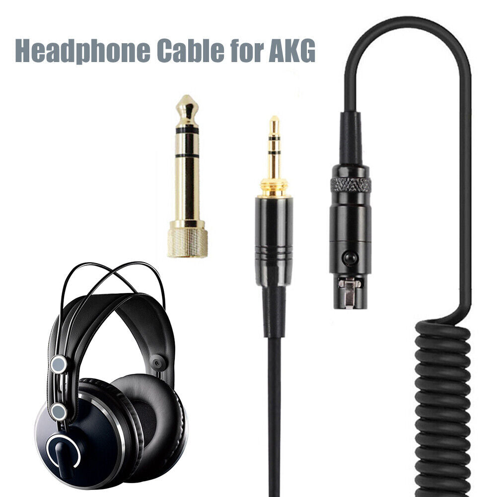 3.5mm Male to Mini Spring Headset Cable for AKG K240 K271 K141 K702 K712