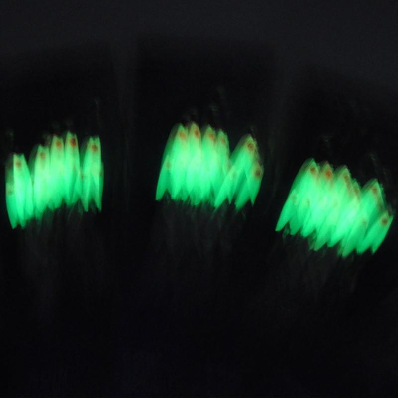 5 Pcs Fishing Lures Bait Luminous Fishing Hook Feathers Bass Cod Fishing Lures