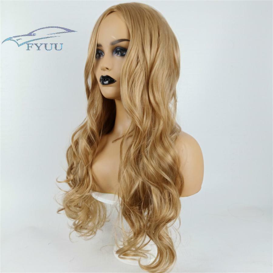 Daily Wig Synthetic Curly Hair Middle Part Heat Resistant Fibre Fashion style
