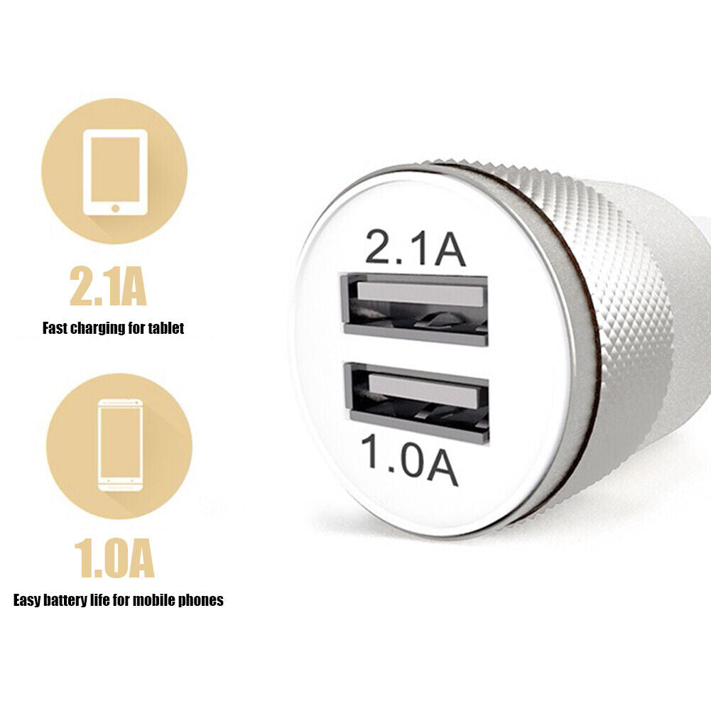2.1A Car Chargers 2 Ports Fast Charging Auto Mobile Phone Charging Adapter
