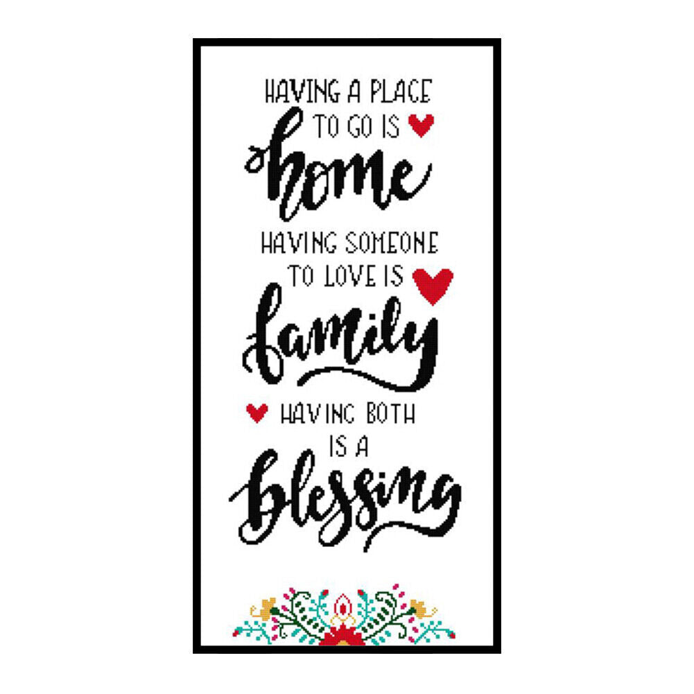 DIY Love Home Partial Cross Stitch Embroidery Canvas Home Wall Decorations