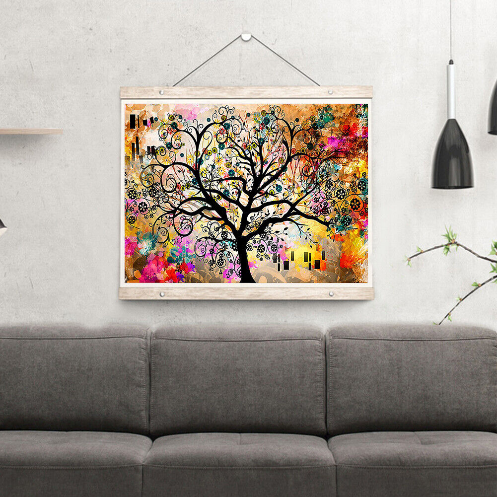 5D DIY Diamond Painting Color Tree Full Round Drill Art Picture Rhinestone