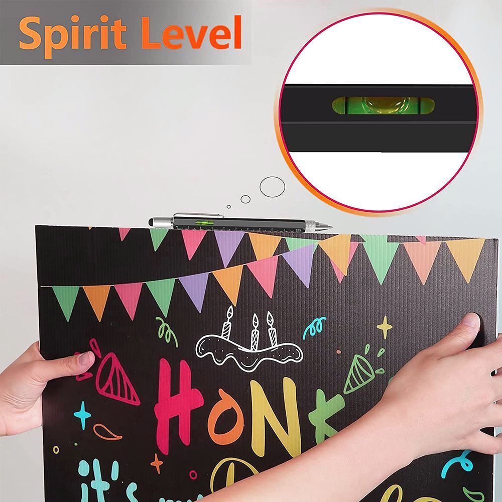 Spirit Level Ballpoint Pen Multi-functional Pen Ruler Gadgets Capacitive Pen