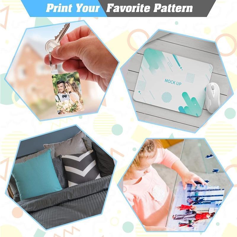 Sublimation Blanks Products Set DIY Blank Keychain Pillow Covers Mouse Pad