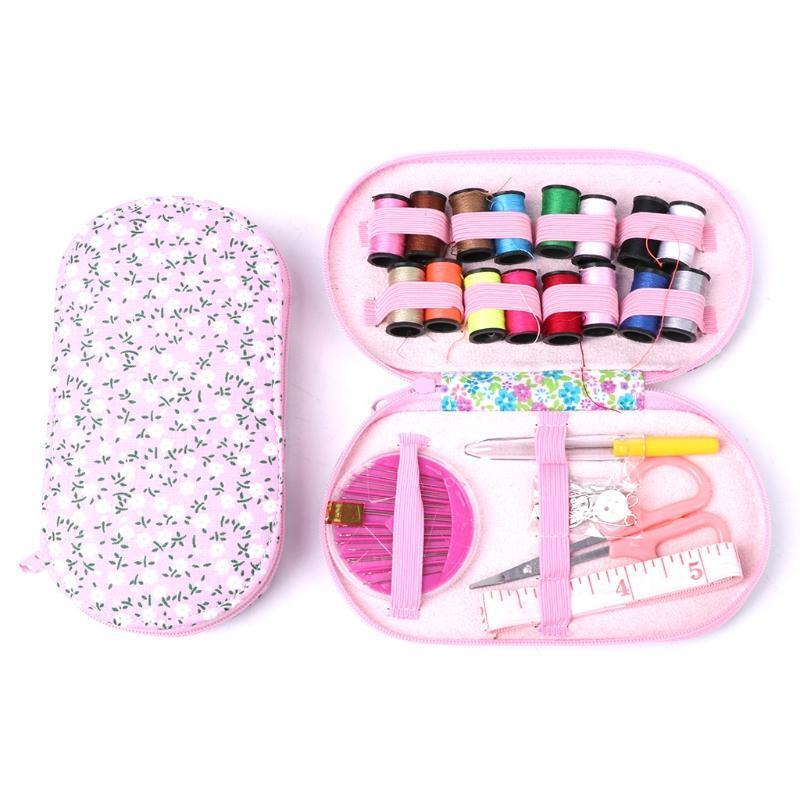 Travel Sewing Kit Box Beginners Starters Learning Embroidery Sewing Craft Supply