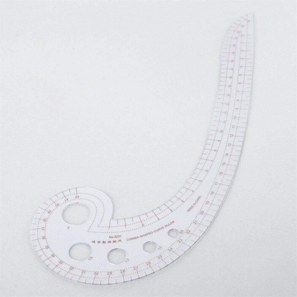 Sewing Tools Plastic Curve Ruler Styling Design Ruler French Curve Comma Shaped