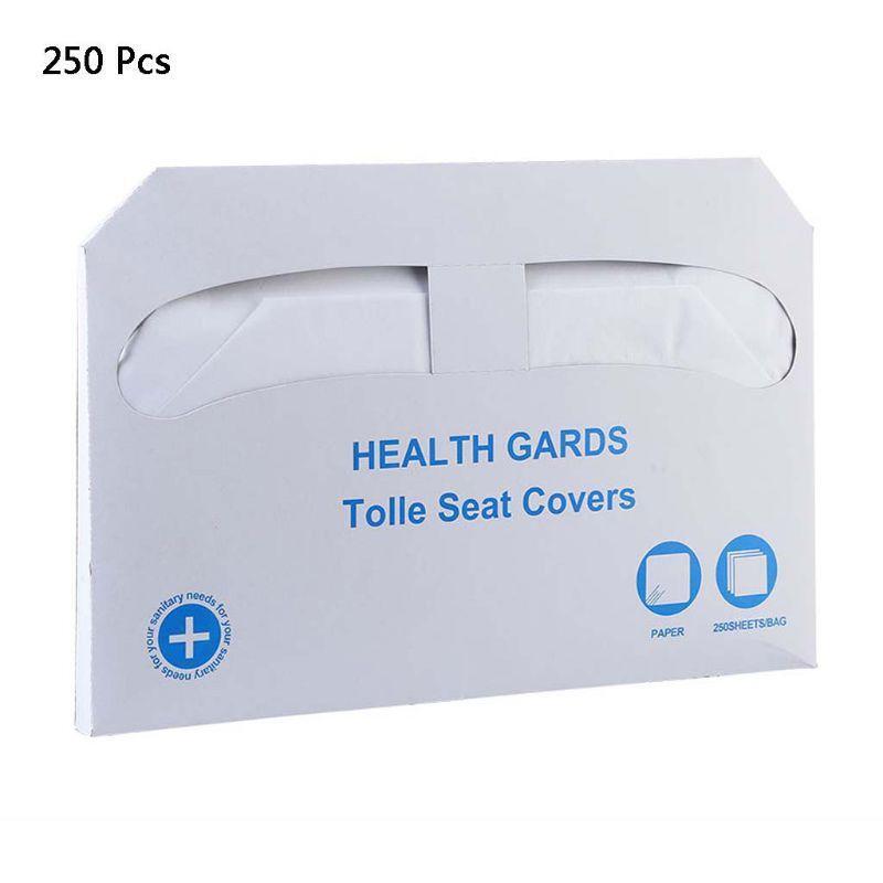250Pcs Half-Fold Disposable Toilet Seat Covers Thicken Sanitary Flushable Guards