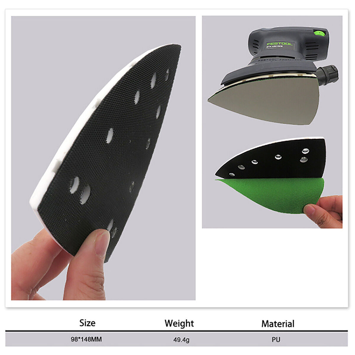 Sanding Disc Triangular Sanders Polishing Disc Plate for Festool DTS 400 REQ NEW