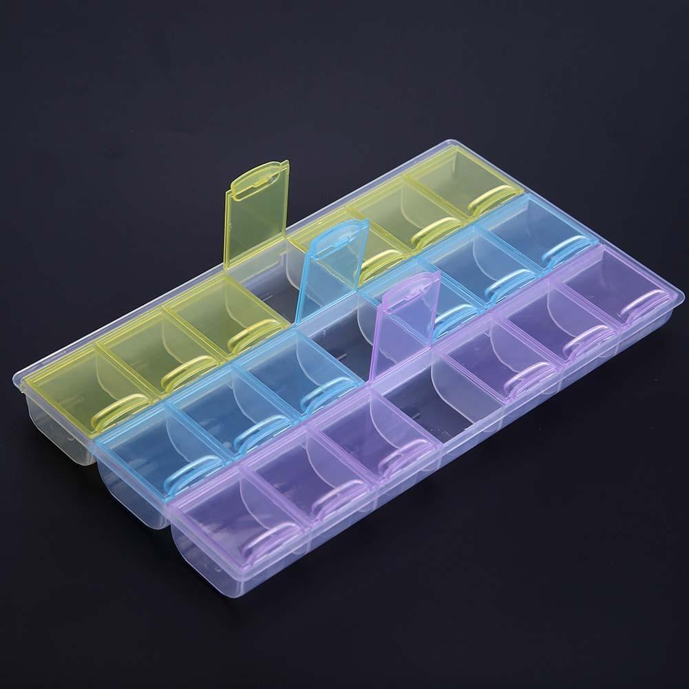 21 Grids Weekly Pills Storage Box Candy Sundries Container Home Organizer
