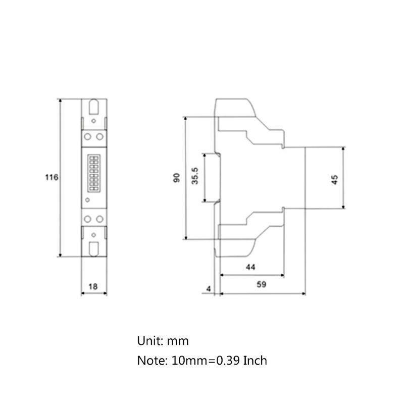LCD Digital Single Phase Din Rail Electricity Power Consumption Energy Meter