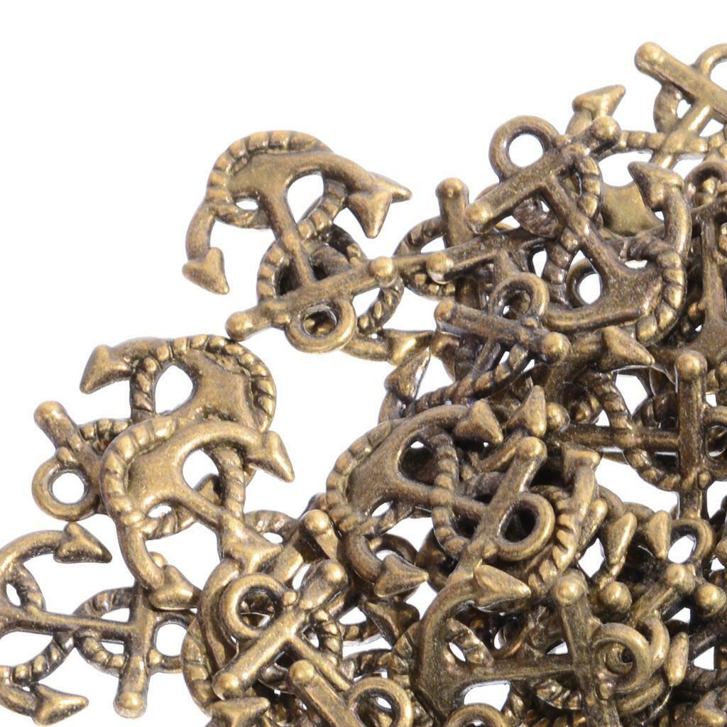 50x Ship  DIY Charms Jewelry Findings Pendant  Crafts Bronze