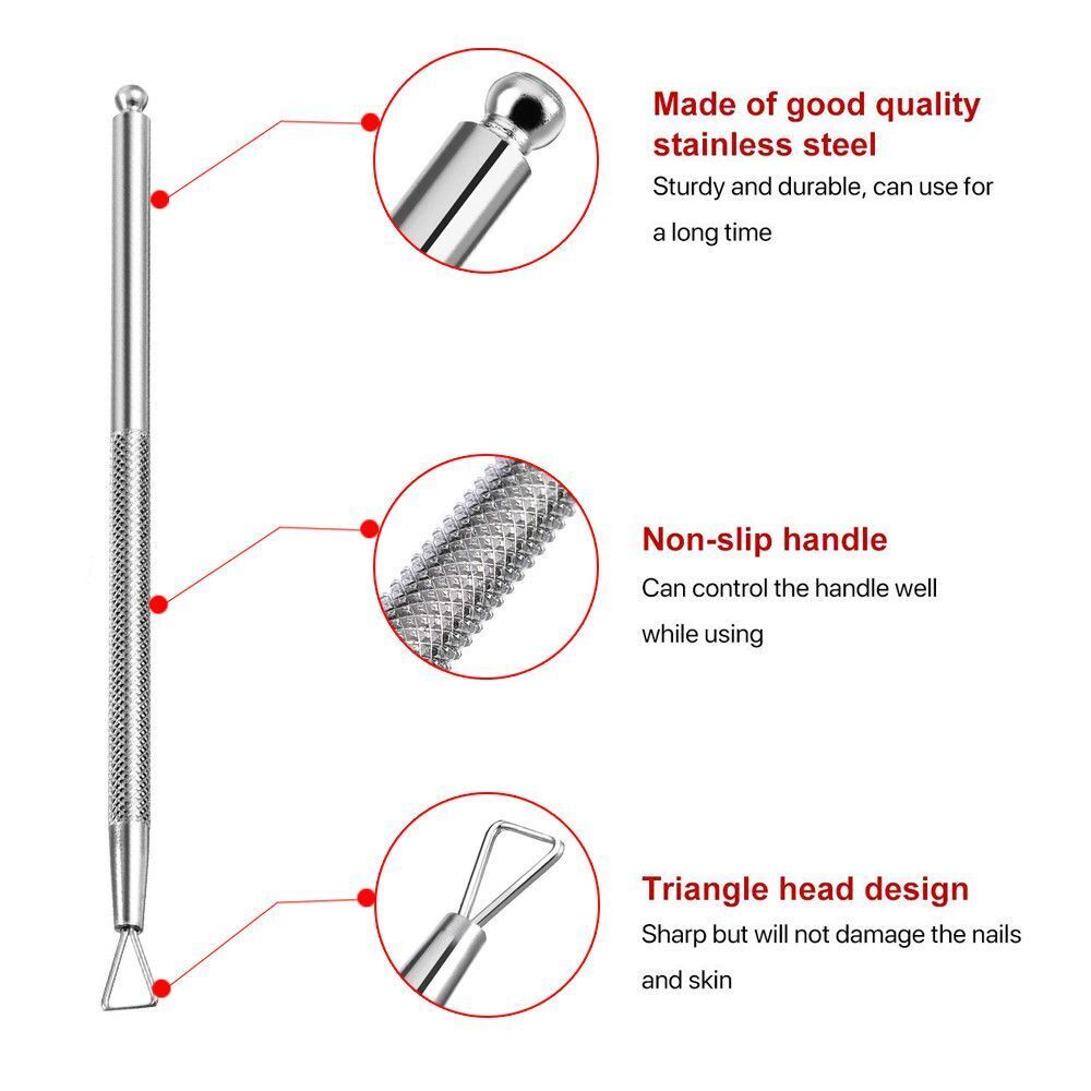 Stick Rod Set Dual-ended Cuticle Pusher Nail Gel Cleaner Nail Polish Remover