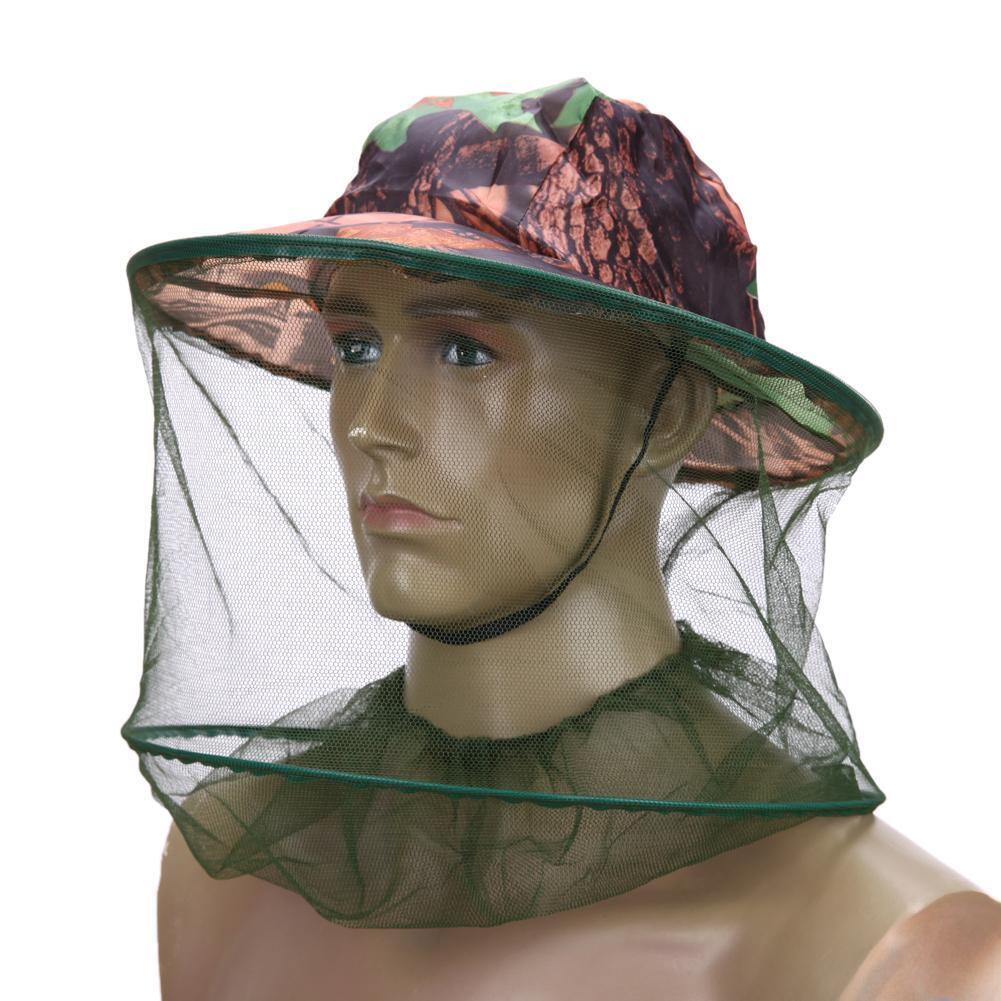 Camouflage Mosquitoes Net Fishing Hat Bee keeping Insects Prevention Cap