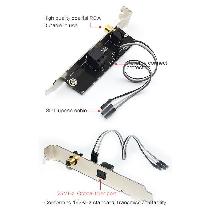 Upgrade New SPDIF Daughter Card Audio Digital Sound Card 24Bit 192KHz