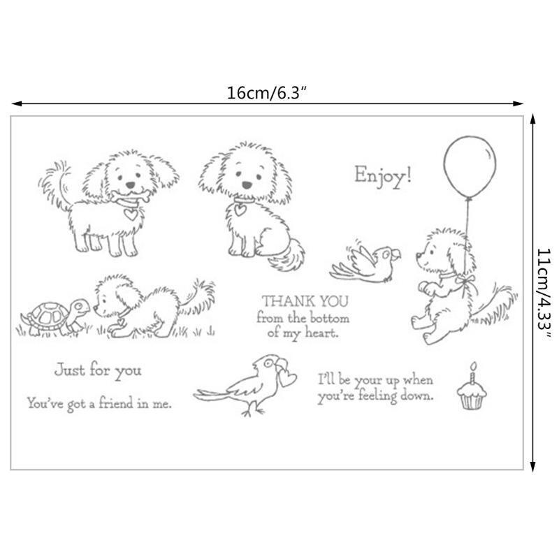 Cartoon Dog Silicone Clear Seal Stamp DIY Scrapbooking Embossing Photo Album