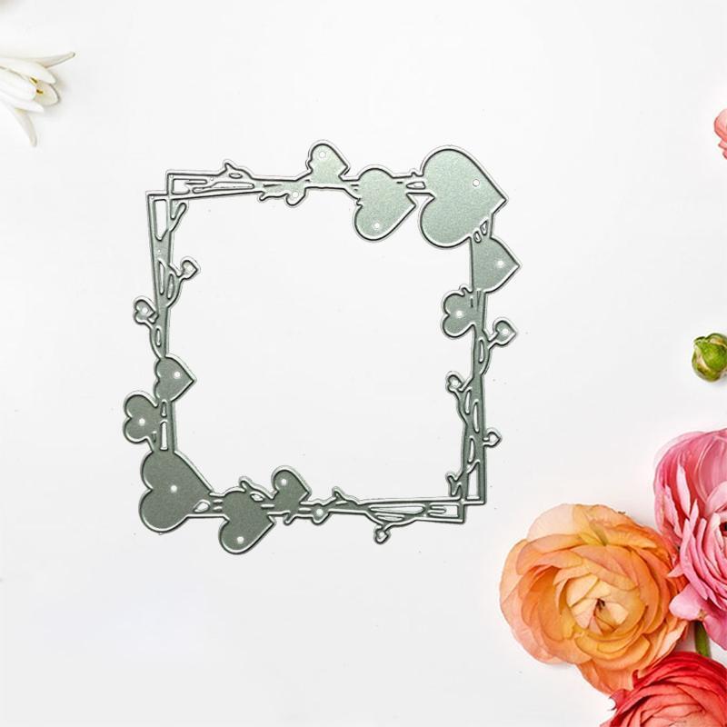 Love Heart Border Metal Die Cuts Stencil Creative Paper Crafts Cutting Template