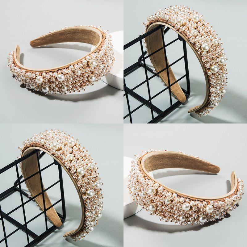 Women Wedding Headband Shinning Wide Side Hairband Wedding Party Hair Hoop