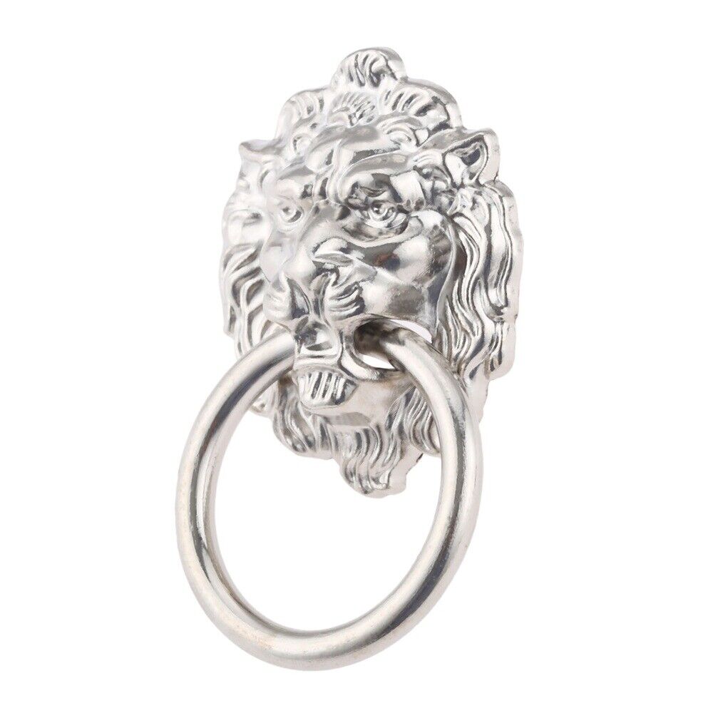 1x Lion Head Drop Ring Pull Handle Door Cabinet Knob Drawer Chest Cupboard Decor