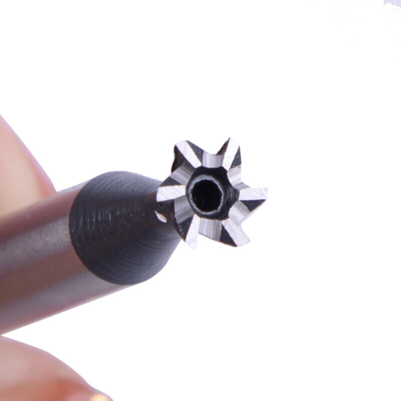 6mm 60Degree 6Flutes HSS High Speed Steel Dovetail Cutter End Mill Bit Router Ld