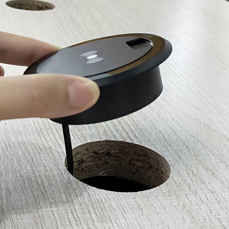 Convenient Safe Wireless Charger Round Embedded 10W Desk Wireless Charger
