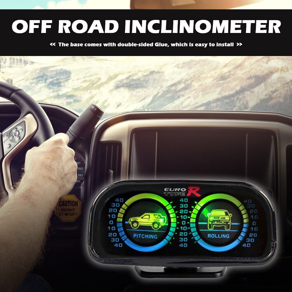 Inclinometer Clinometer with Backlight for Off Road 4x4 Vehicle Universal