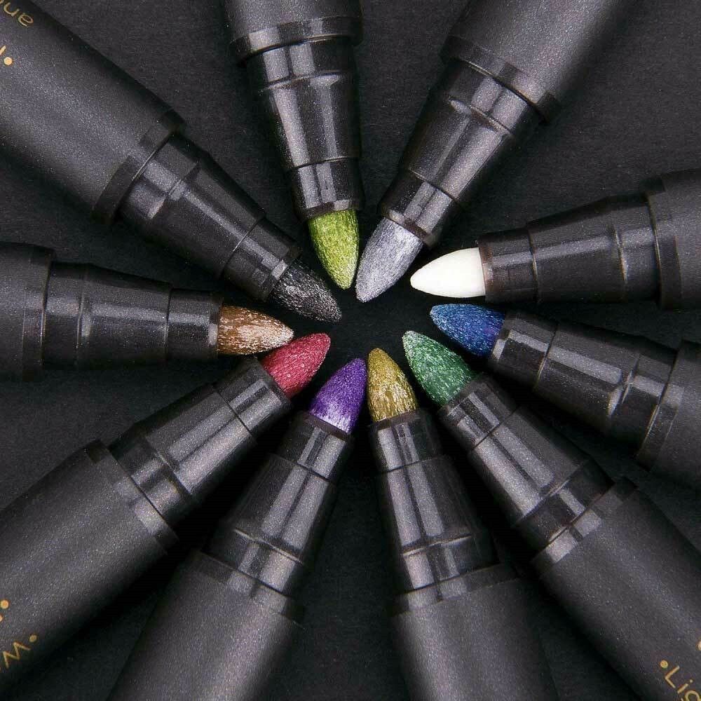 Colorful Marker Pen Set Metalic Paint Writing Supplies Albums Photo Ink Pen