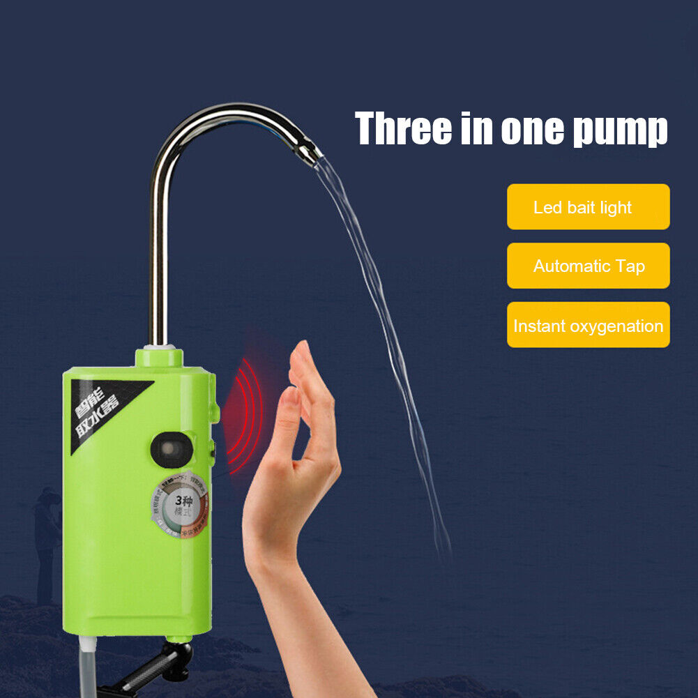 3 in 1 Fishing Oxygenation Air Pump Portable Charging Sensing Pump (Green)
