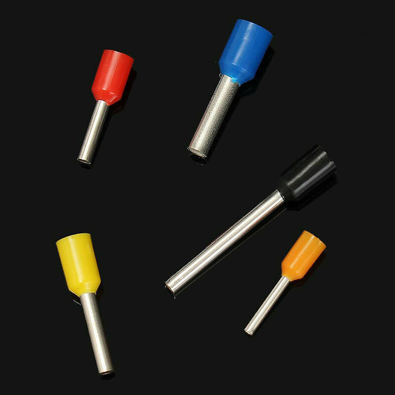 1020Pcs 22-14AWG Insulated Wire Coppers Crimp Connector Cord Pin End Terminal