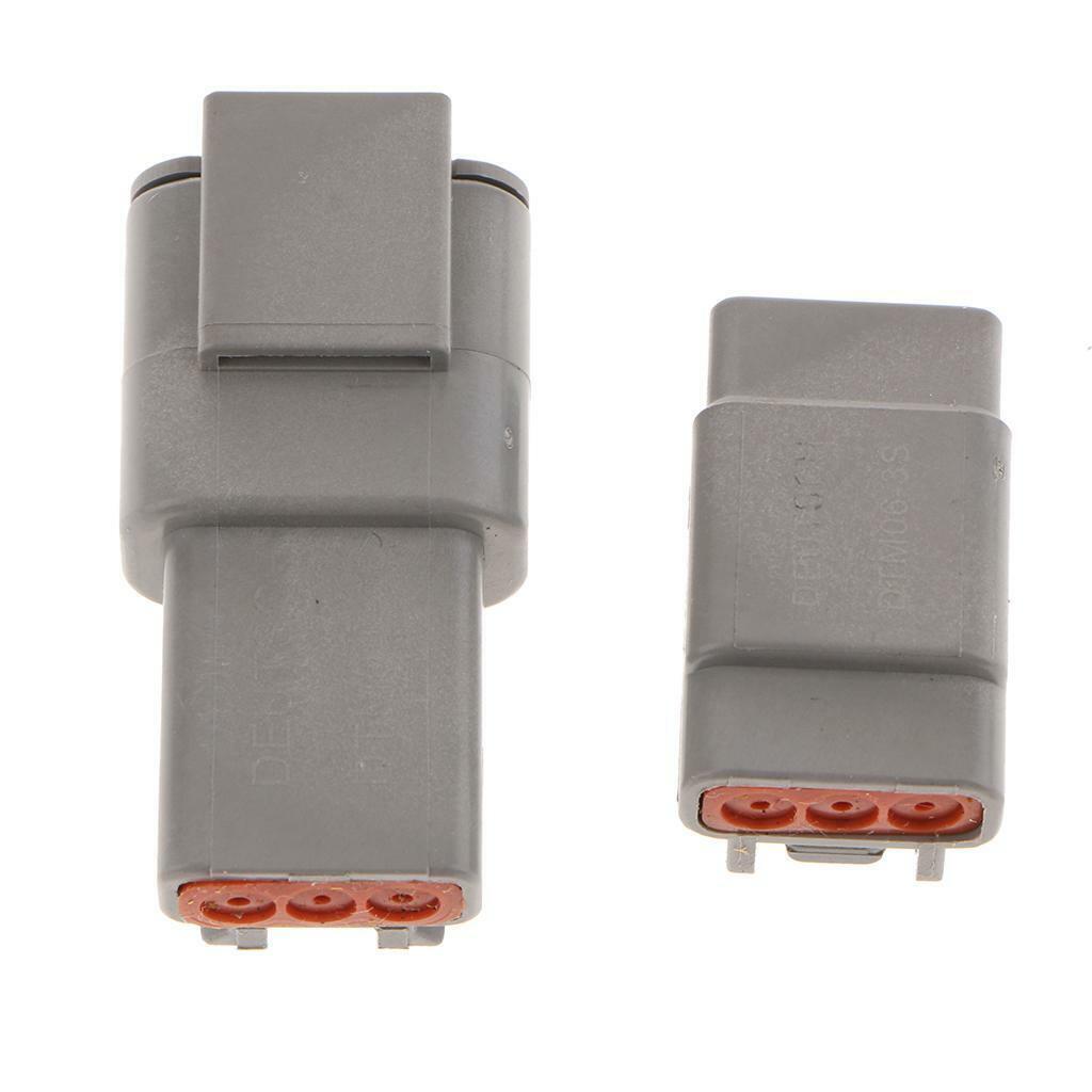 1 Set 3Pins Way  Waterproof Electrical Wire Connector Plugs Terminals