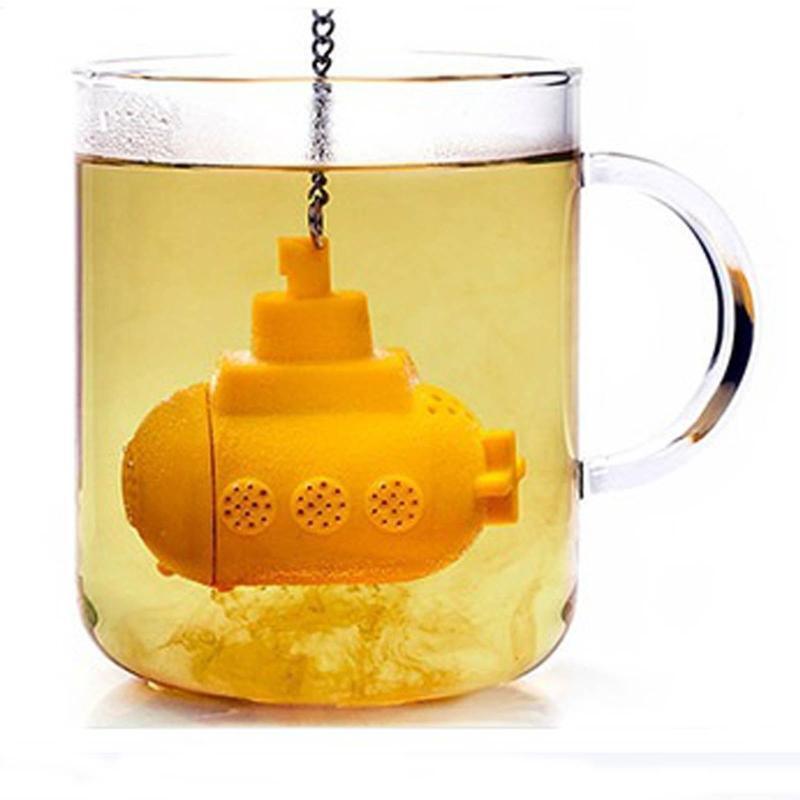 Submarine-Shape Tea Infuser Strainer Soft Silicone Tea Bag Leaf Filter Diffuser