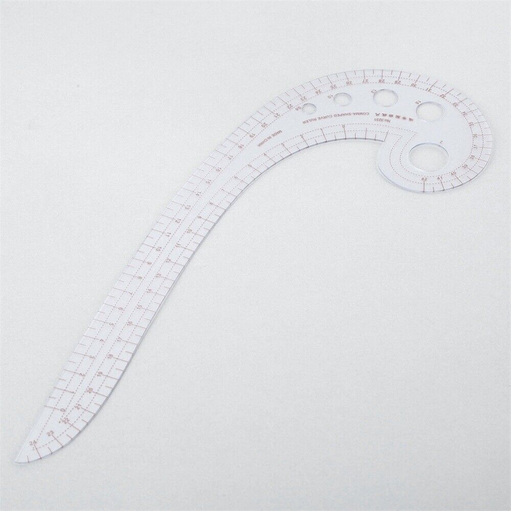 Sewing Tools Plastic Curve Ruler Styling Design Ruler French Curve Comma Shaped