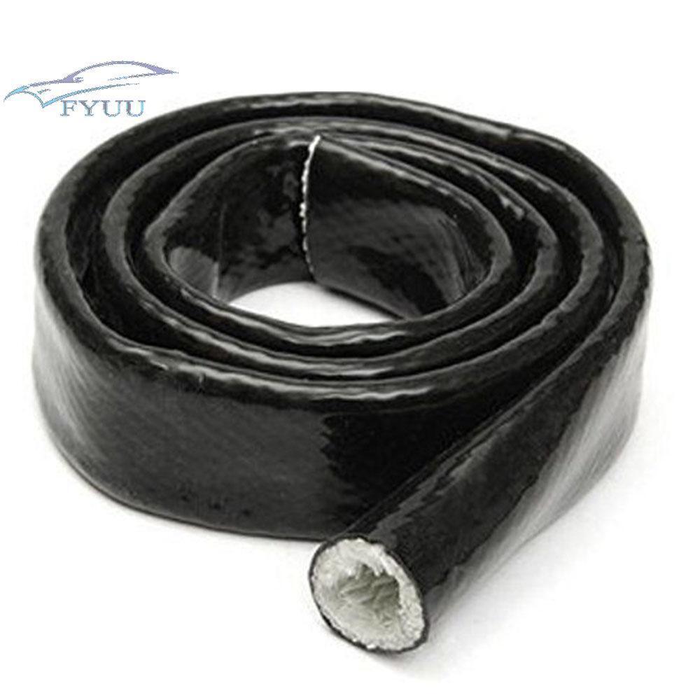 1m/3.3ft 10mm ID Black Fire Sleeve Braid Flame Heat Shield For 6AN Oil Fuel Line