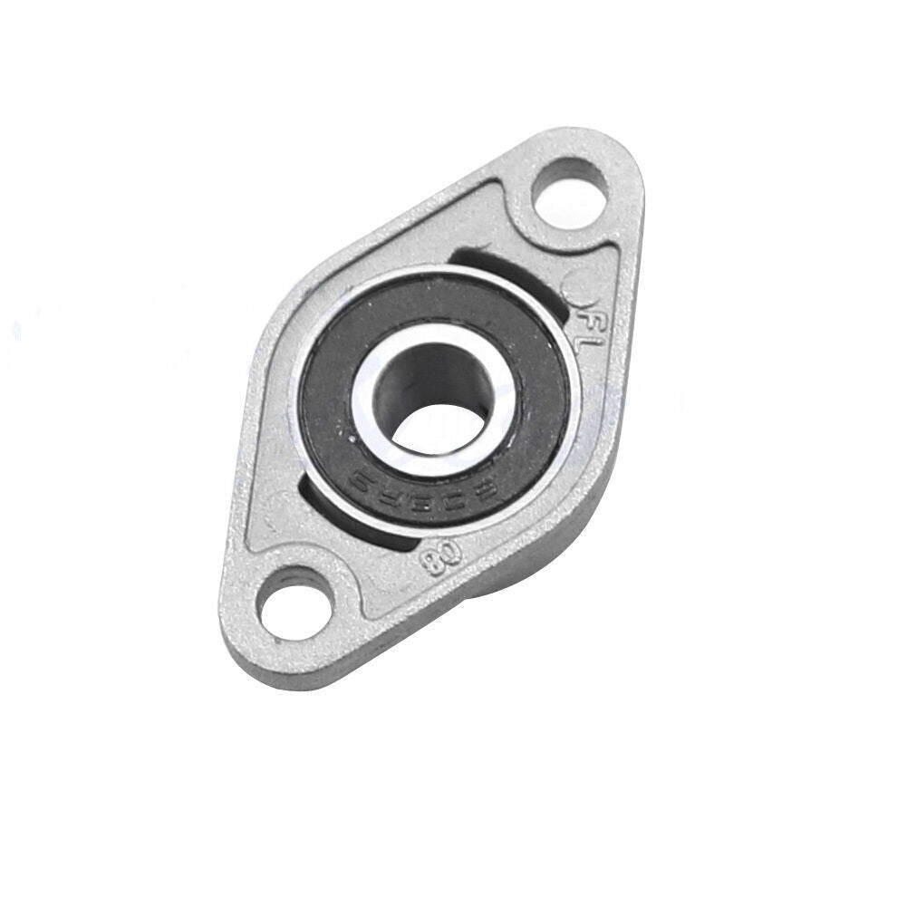 2Pcs KFL08 8mm Bore Diameter Pillow Block Bearing Flange Rhombic Bearings