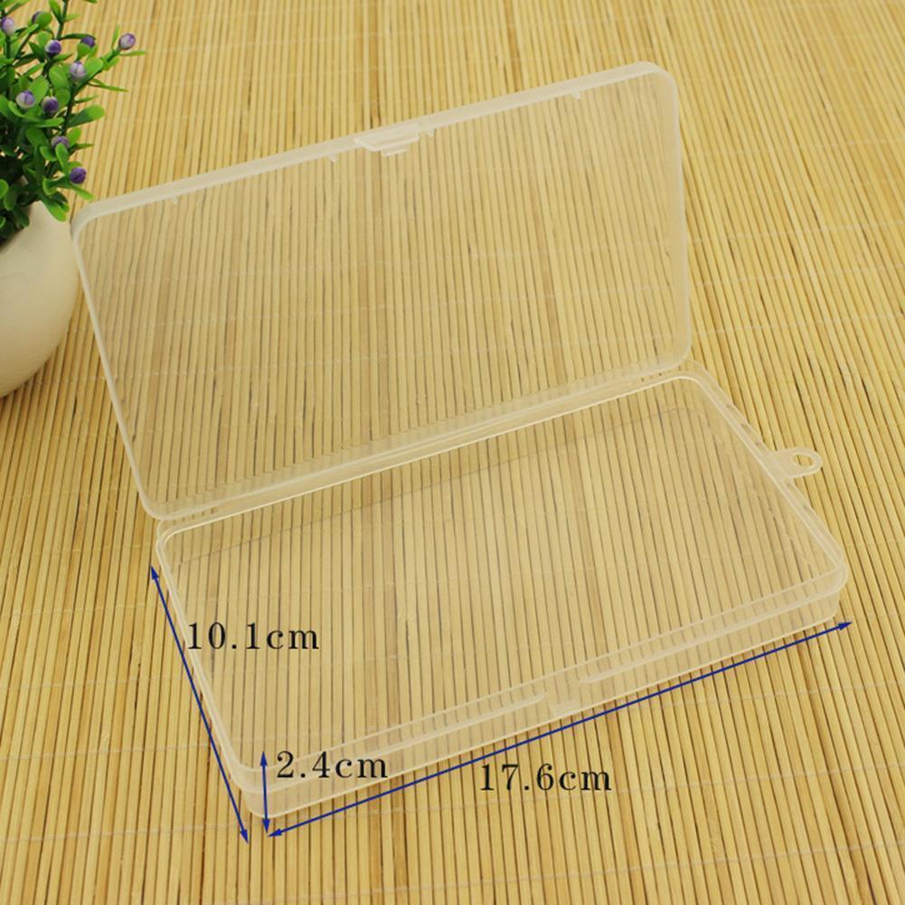 Transparent Plastic Storage Box Square Jewelry Parts Multi Functional Case