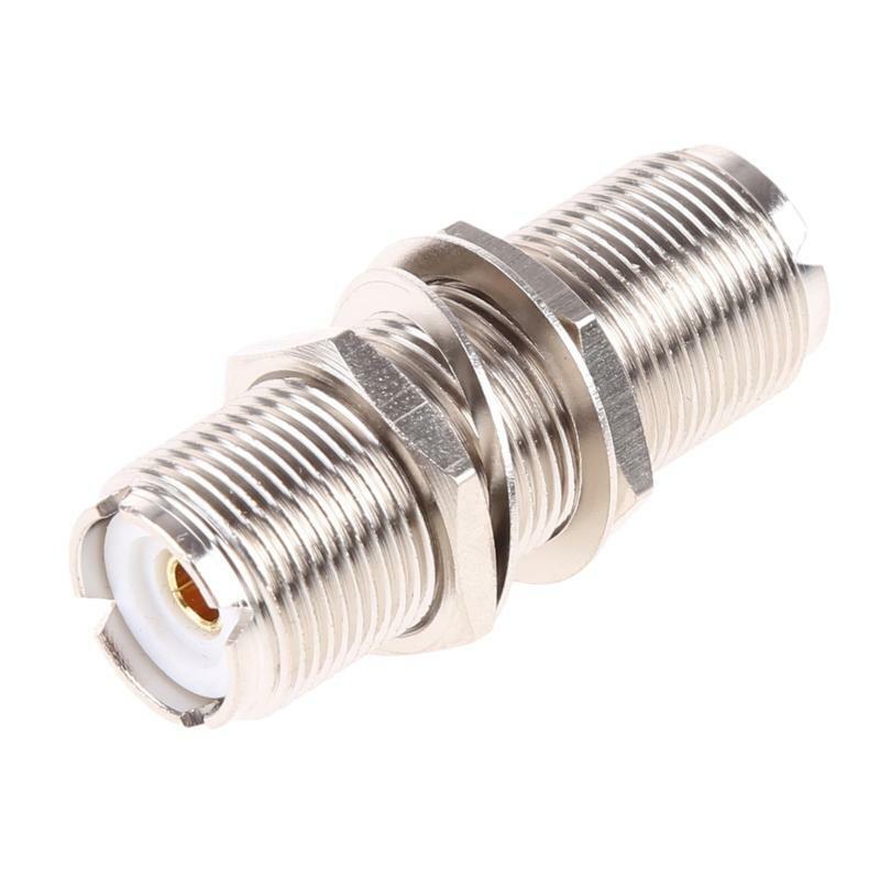 UHF Female-Female Bulkhead Connector RF Coaxial Adapter for CB Ham Radio Antenna