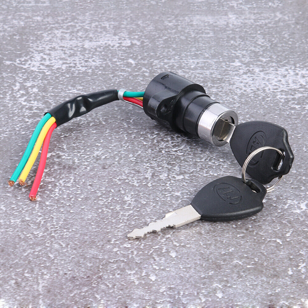 Electric Bicycle Ignition Switch Key Power Lock for Electric Scooter (S)