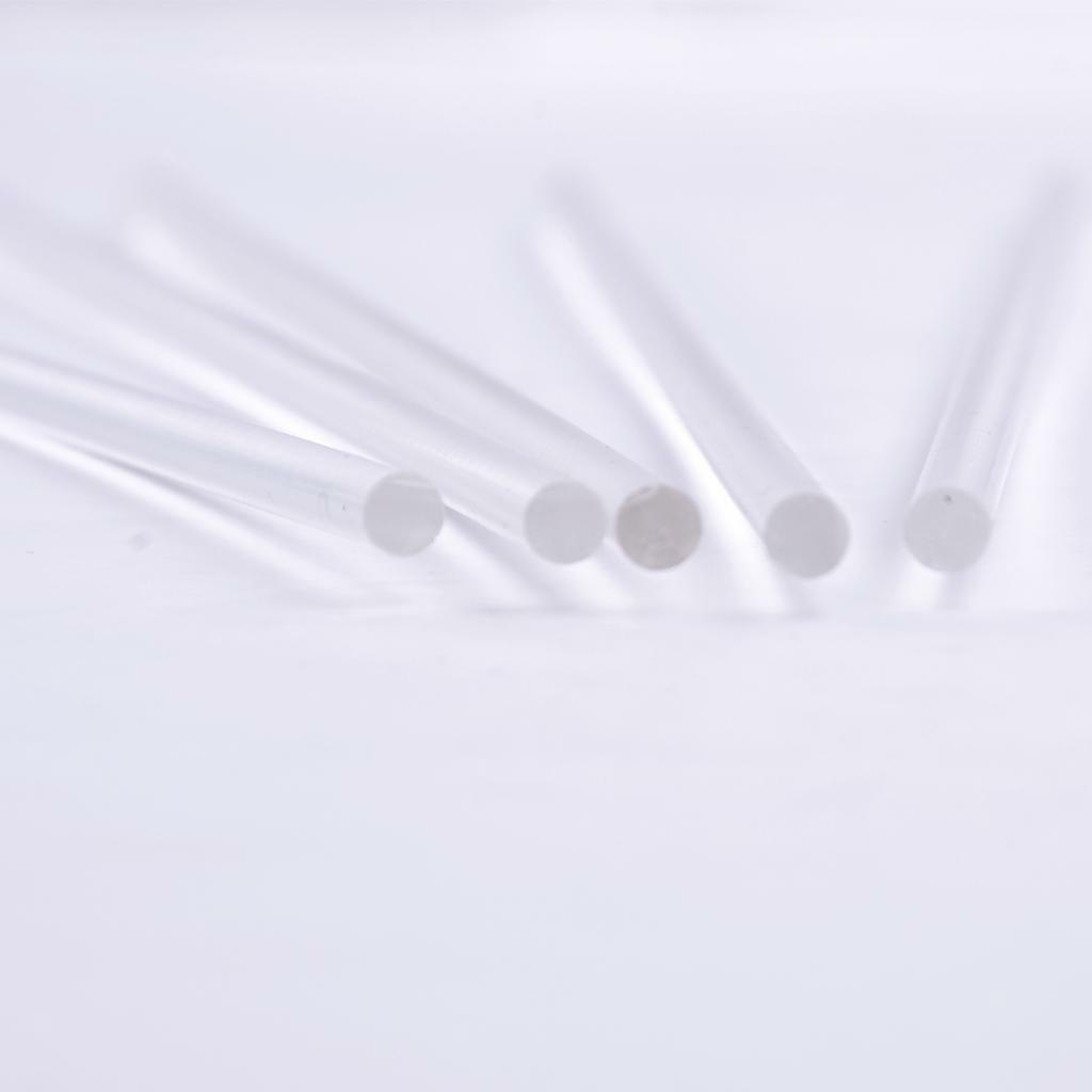5pcs Long Clear Acrylic s Lucite Rod for  Table Scene Building