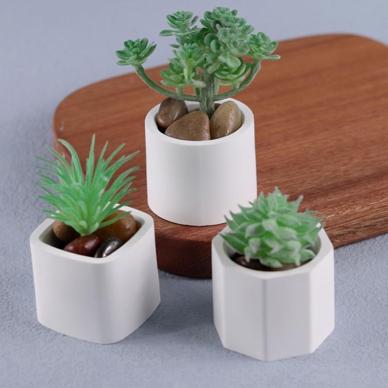 Round Candle Jar Silicone Molds for DIY Cement Concrete Plaster Square Mould