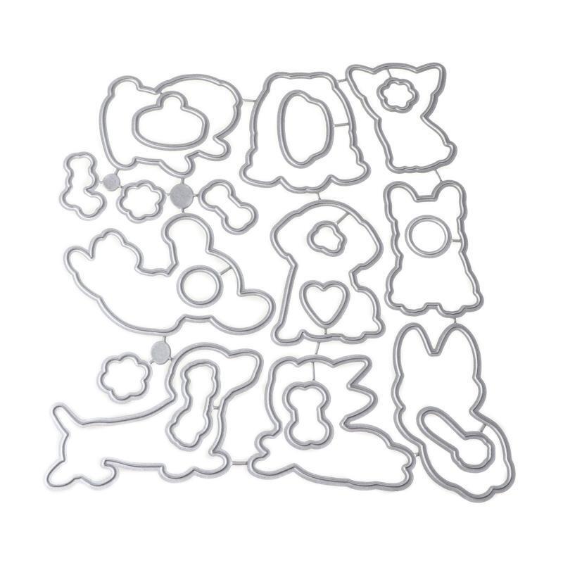 DIY Cutting Dies Stencil + Clear Rubber Stamps for Scrapbooking Embossing Paper